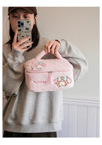 TwoCutesy™ Plush Makeup Cosmetic Bag Clear Case