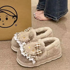 TwoCutesy™ Cotton Non-Slip Plush Thickened Slippers