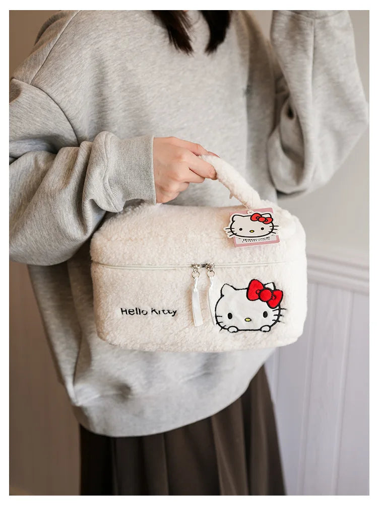 TwoCutesy™ Plush Makeup Cosmetic Bag Clear Case