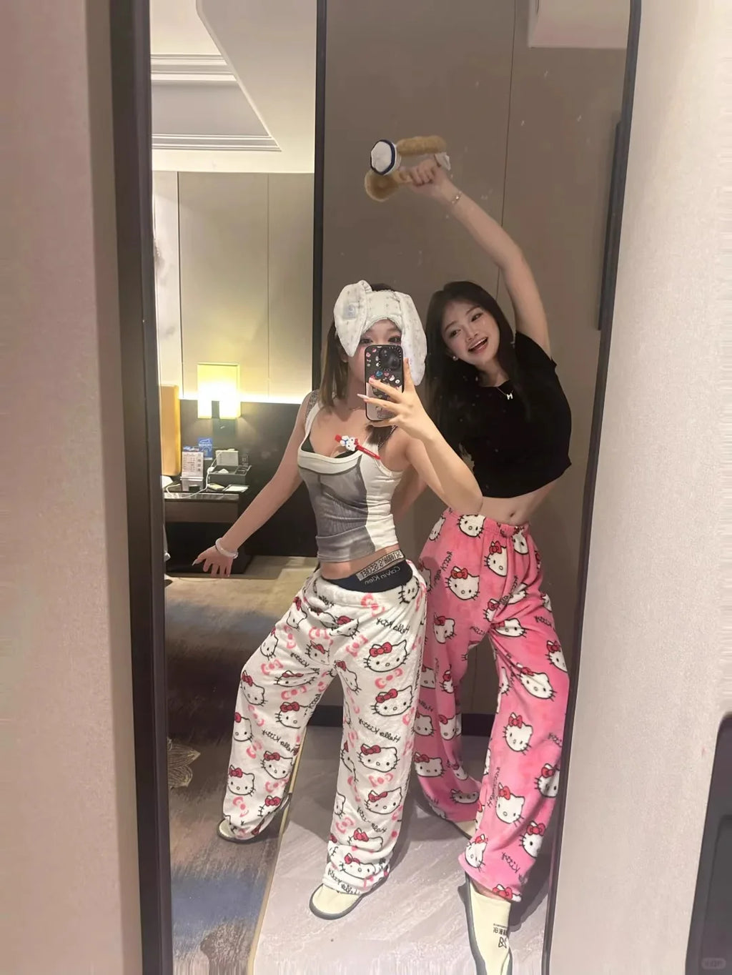 TwoCutesy™ Couples Flannel Pajamas Kawaii Woolen Wear