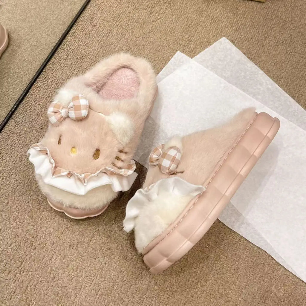 TwoCutesy™ Cotton Non-Slip Plush Thickened Slippers