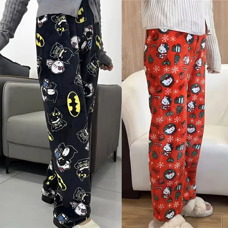 TwoCutesy™ YTwoK Autumn Pajama Pants Casual Flannel Cute Plush