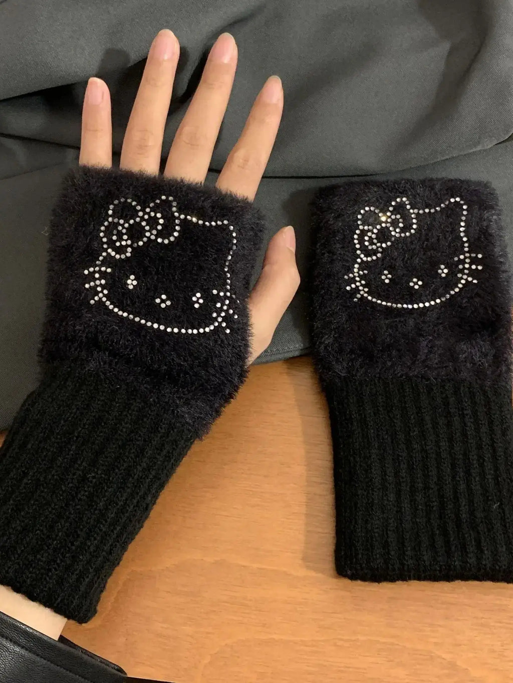 TwoCutesy™ Winter Warm Women's Half Finger Gloves Thickened Warmth