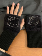 TwoCutesy™ Winter Warm Women's Half Finger Gloves Thickened Warmth