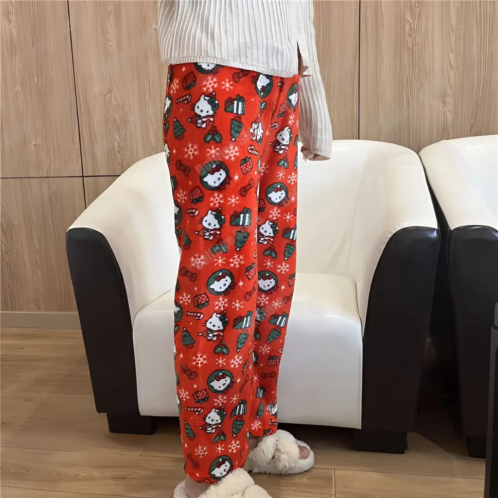 TwoCutesy™ YTwoK Autumn Pajama Pants Casual Flannel Cute Plush