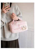 TwoCutesy™ Plush Makeup Cosmetic Bag Clear Case