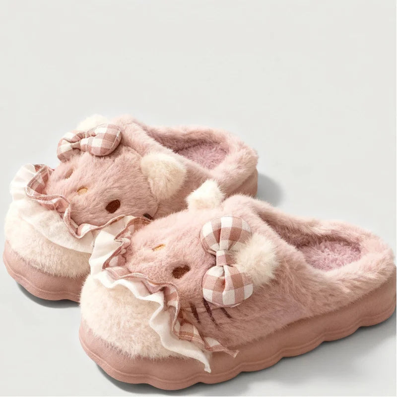 TwoCutesy™ Cotton Non-Slip Plush Thickened Slippers