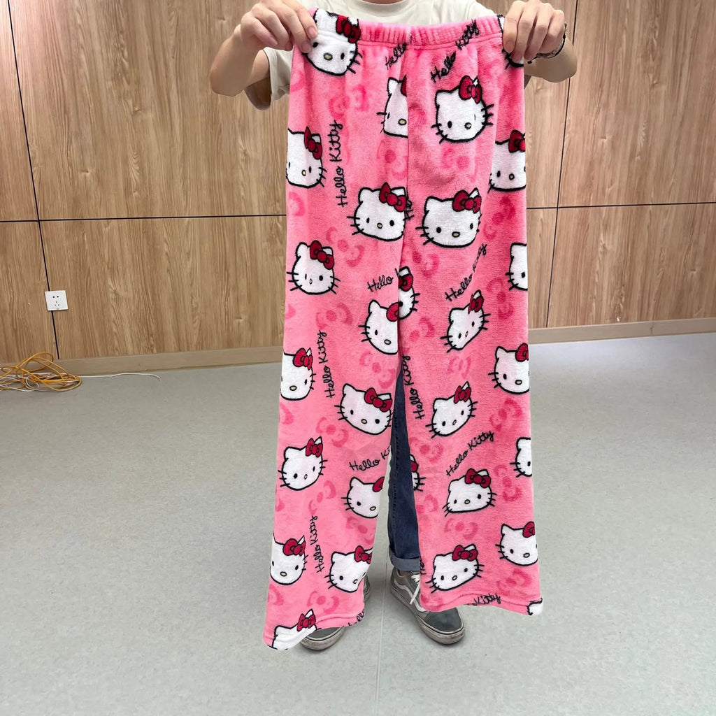 TwoCutesy™ Couples Flannel Pajamas Kawaii Woolen Wear