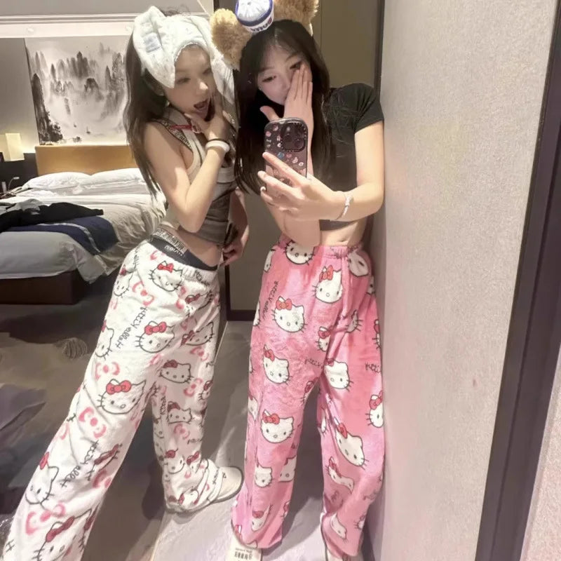 TwoCutesy™ Couples Flannel Pajamas Kawaii Woolen Wear