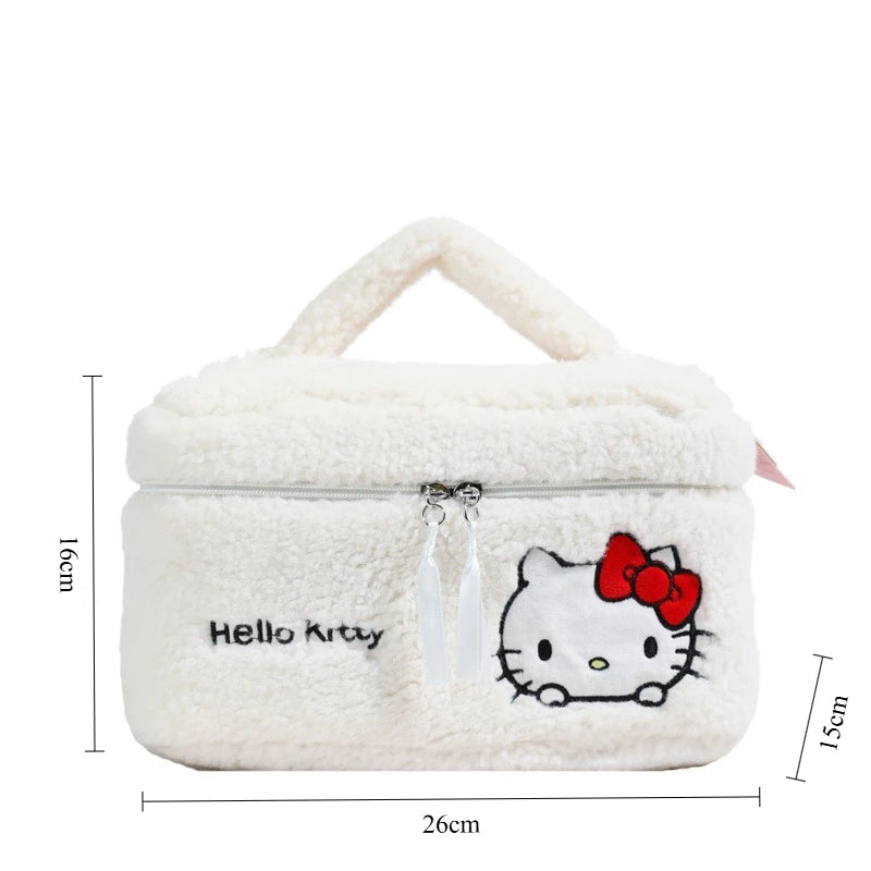 TwoCutesy™ Plush Makeup Cosmetic Bag Clear Case